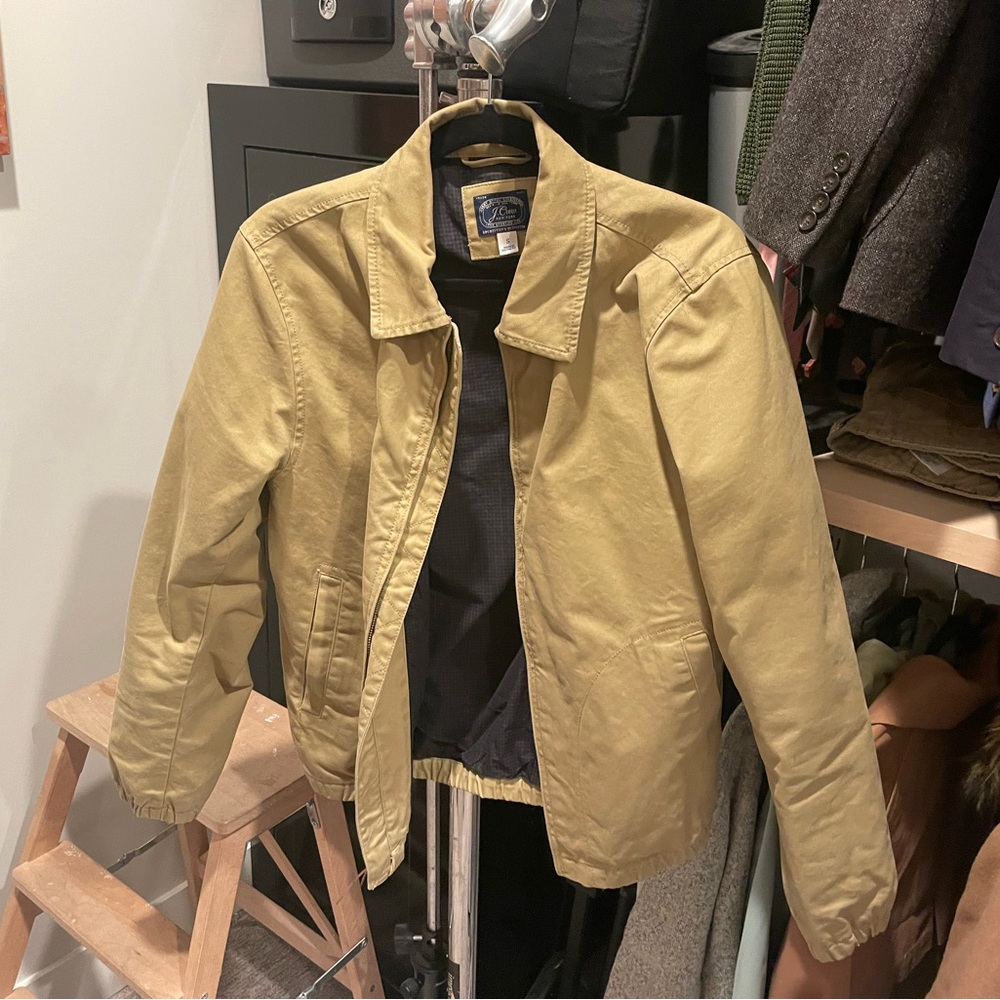 JCrew khaki canvas jacket size small